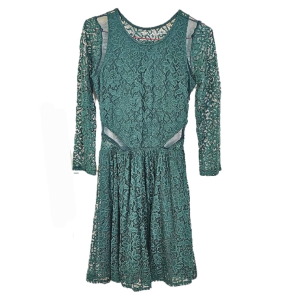 Lace Fit & Flare Mini Dress